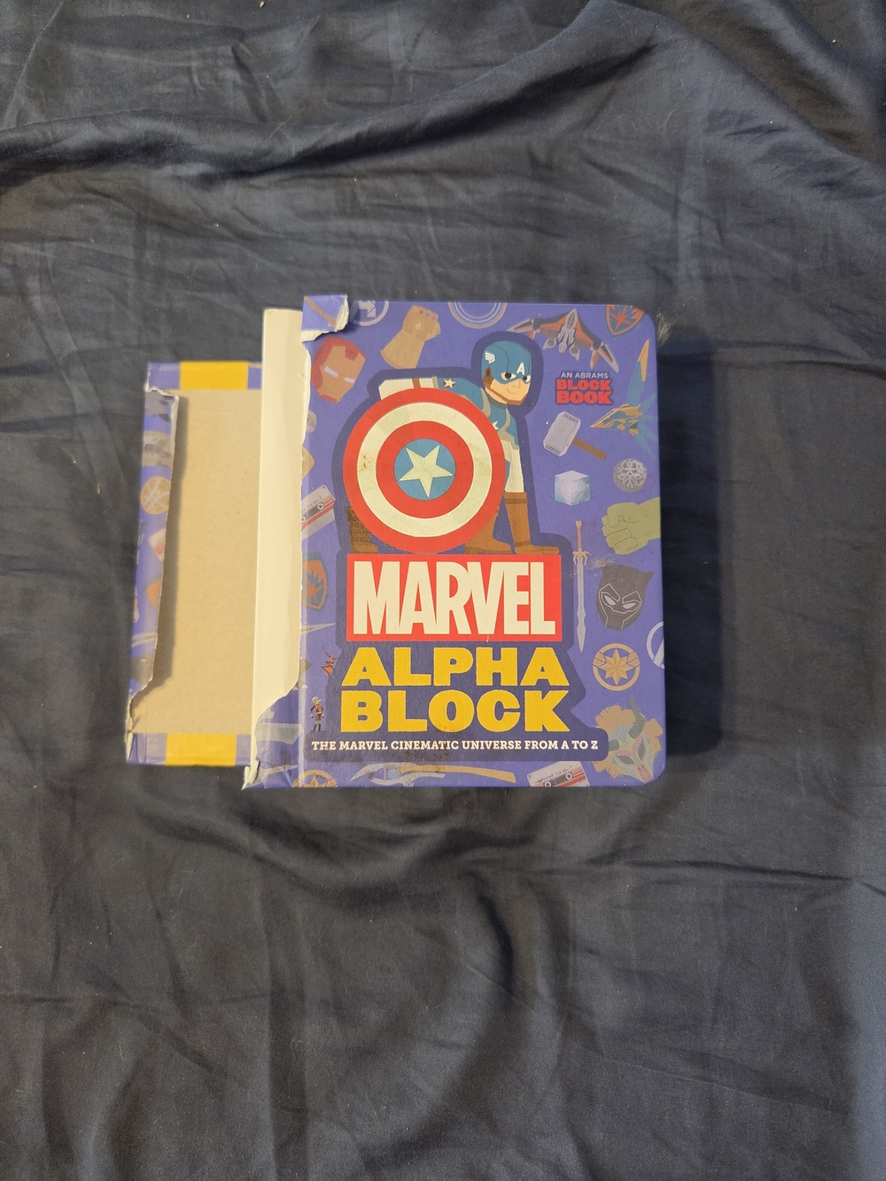 Marvel Alpha Block Book - Blue, Red, Yellow Design